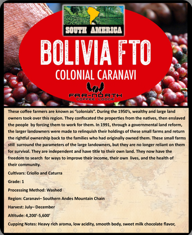 CUSTOM ROAST "Bolivia Organic"